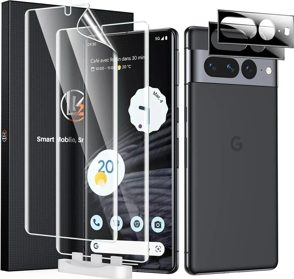 Protection d'écran pour Pixel 7 Pro et objectif caméra (2+2 pièces)