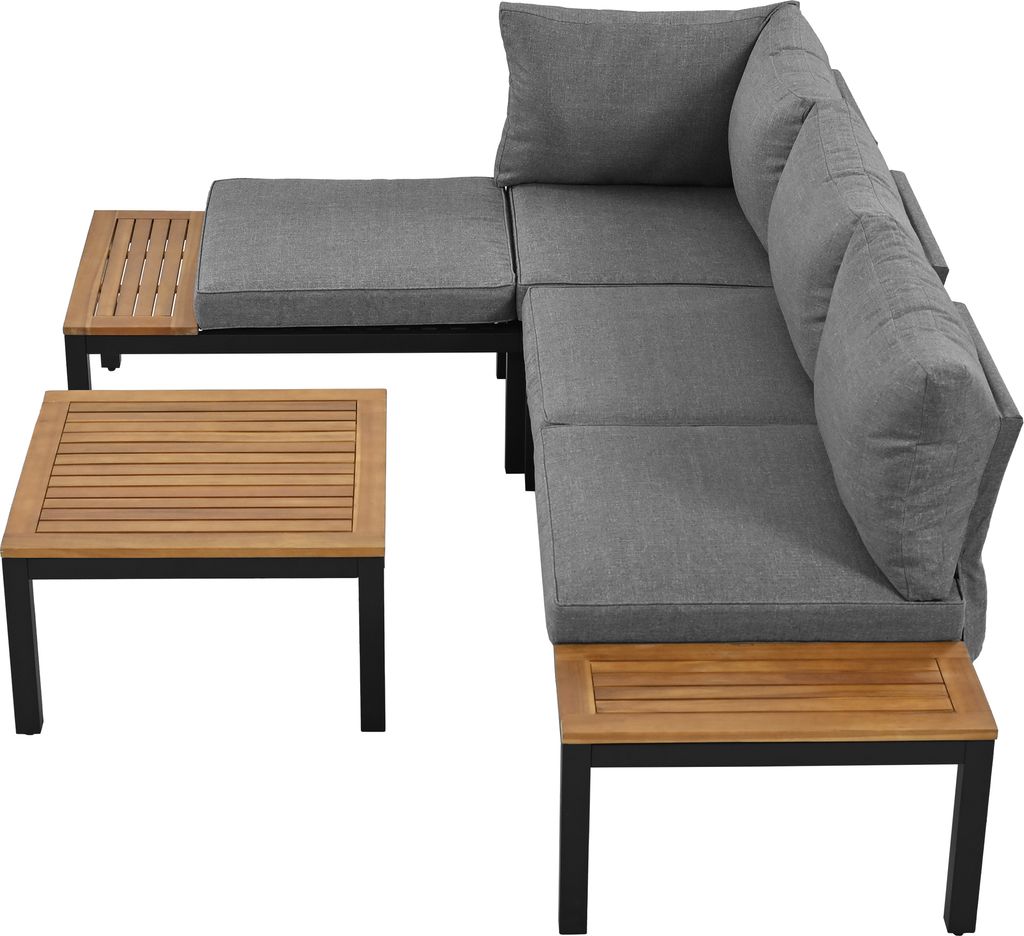 Merax Gartenlounge-Set aus Akazienholz, 3-tlg.Gartenmöbel Produktbild 7