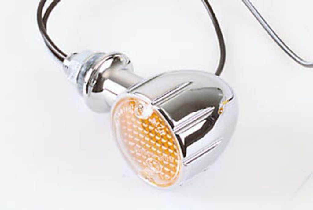 HIGHSIDER Smart Arizona Bulb Mini Blinker Körper Chrom / Linse Orange (Paar), Vorne & Hinten