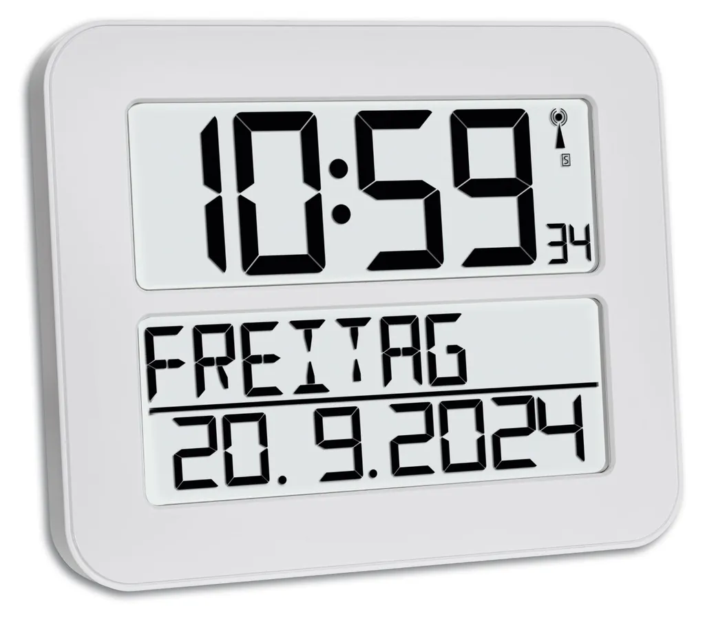 Horloge murale radio calendrier idéal pour seniors et bureaux modernes