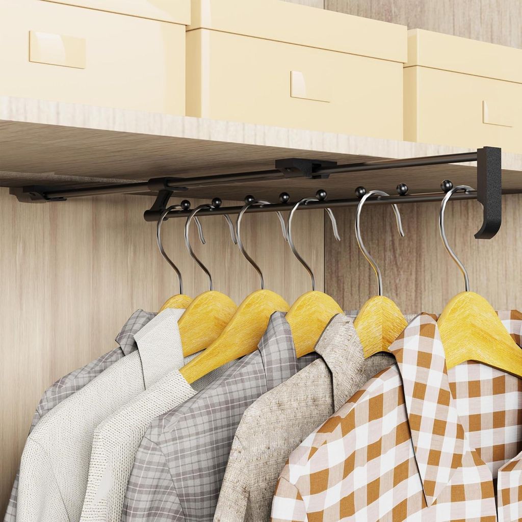 Ausziehbare Kleiderstange - verstellbar von 35 bis 61 cm - geeignet für alle Schränke