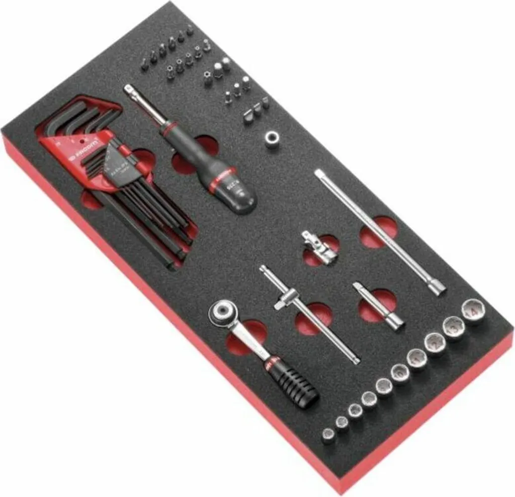 Module douilles et cliquet 1/4 FACOM avec insertion mousse antichoc