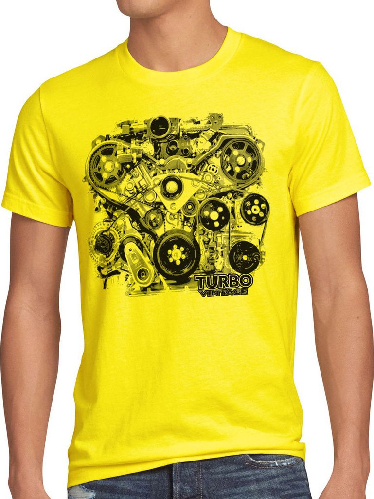 style3 Turbo Vintage T-Shirt Herren v8 motor sound