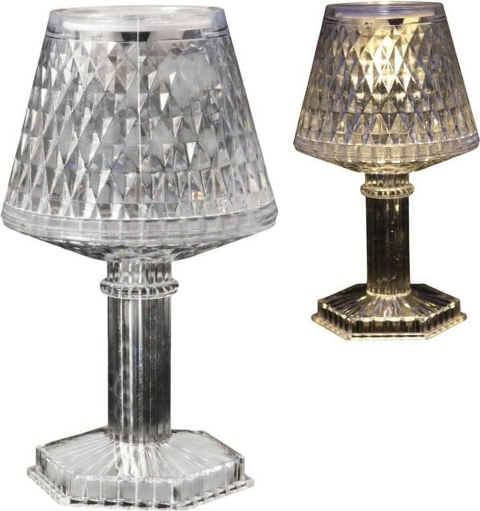 Lampka stołowa LED bateria, przezroczysta 12 cm Zdjęcie produktu 