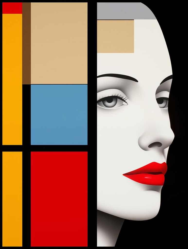 Poster 75x100cm Geometrischer Blick in die Ferne