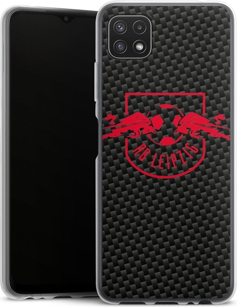 DeinDesign Handyhülle für Samsung Galaxy A22 5G Silikon Hülle Case Smartphone Schutzhülle Carbon Offizielles Lizenzprodukt RB Leipzig