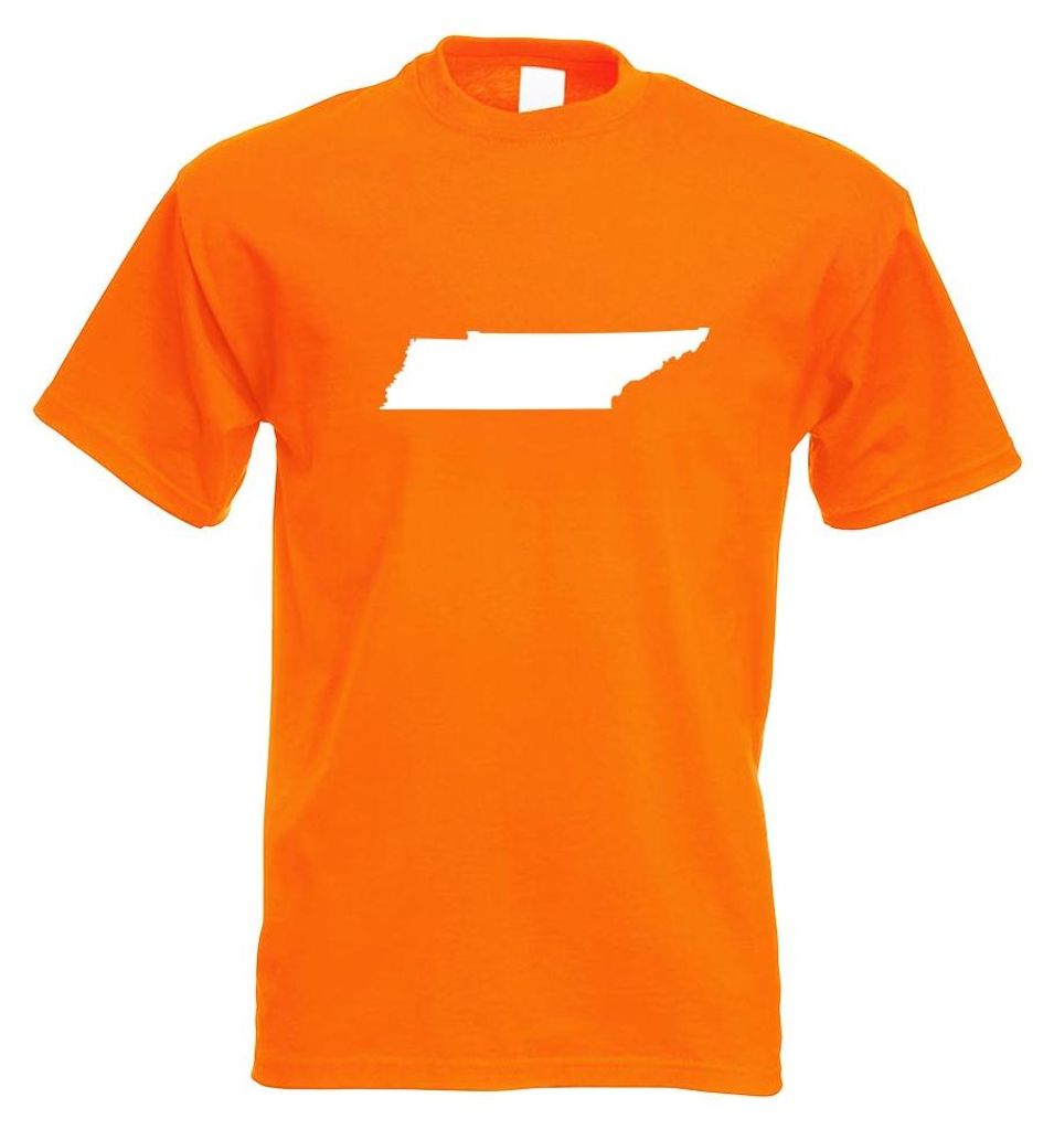 Kiwistar - T-Shirt - orange - USA - Bundesstaat - Tennessee Herren Funshirt Bedruckt Design Sprüche Spruch Motive - mit Motiv Bedruckt - Funshirt ...