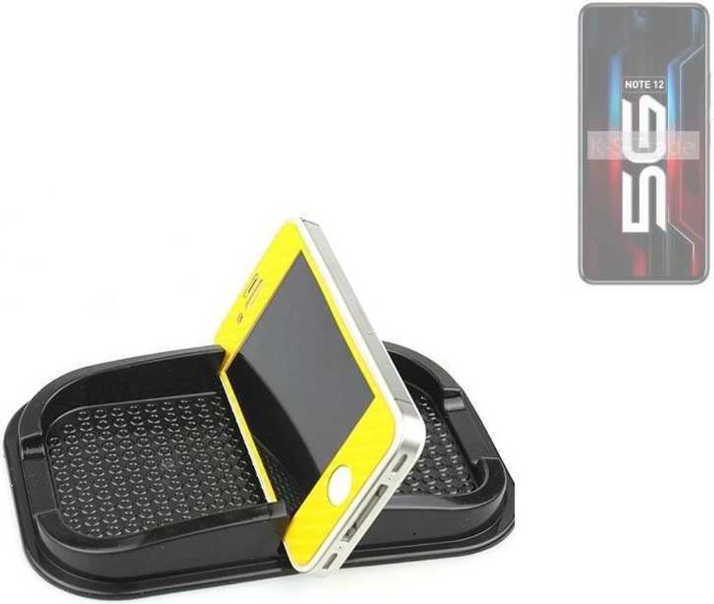 K-S-Trade Auto Anti Rutsch Matte Smartphone-Halter kompatibel mit Infinix Note 12 5G Haft Pad Armaturenbrett Handy-Halterung Silikon