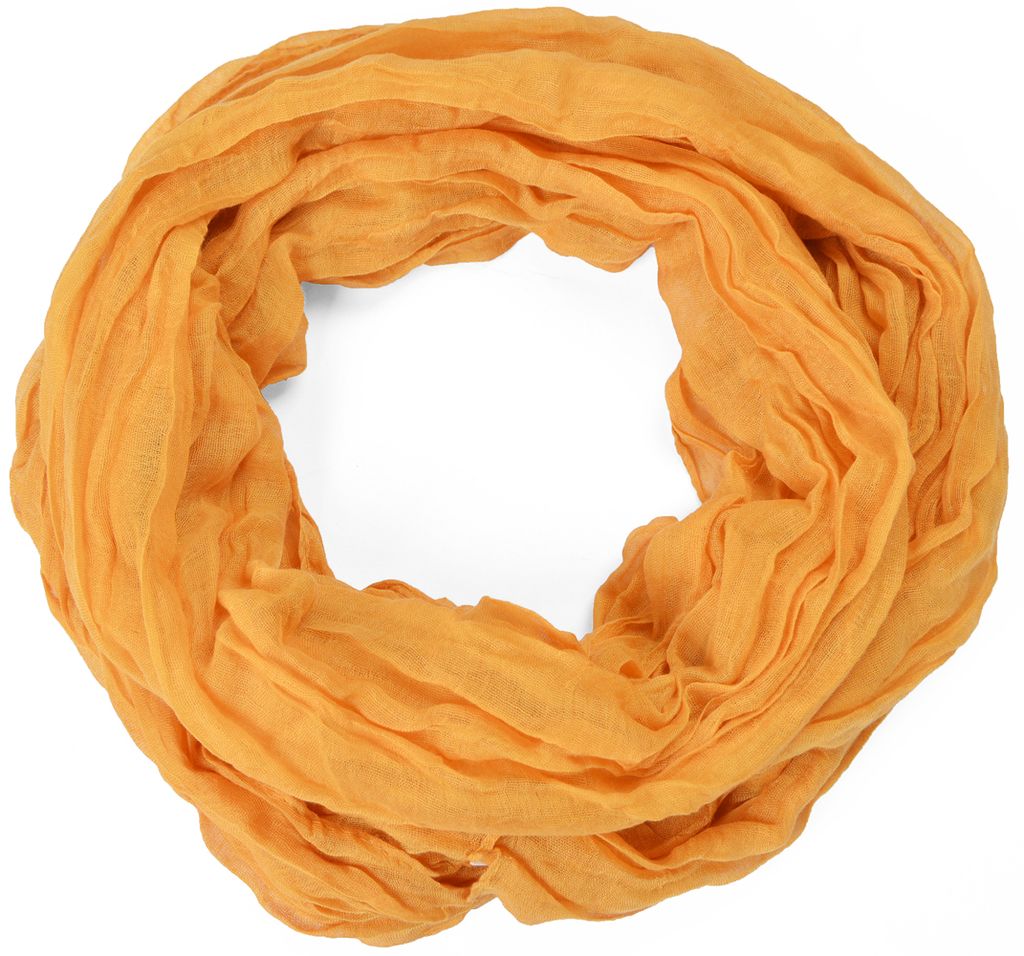 Crinkle Schal Rund Gelb Produktbild 