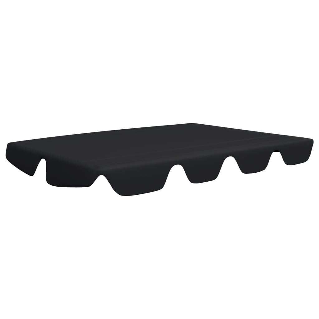 "SALE 2026" Ersatzdach für Hollywoodschaukel Schwarz 150/130x105/70 cm - Pavillons & Partyzelte DE8127695