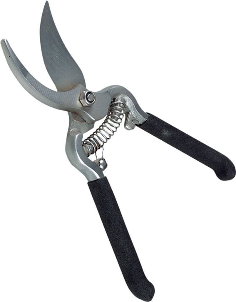 Gartenschere aus gehärtetem Stahl schwarz 20 cm