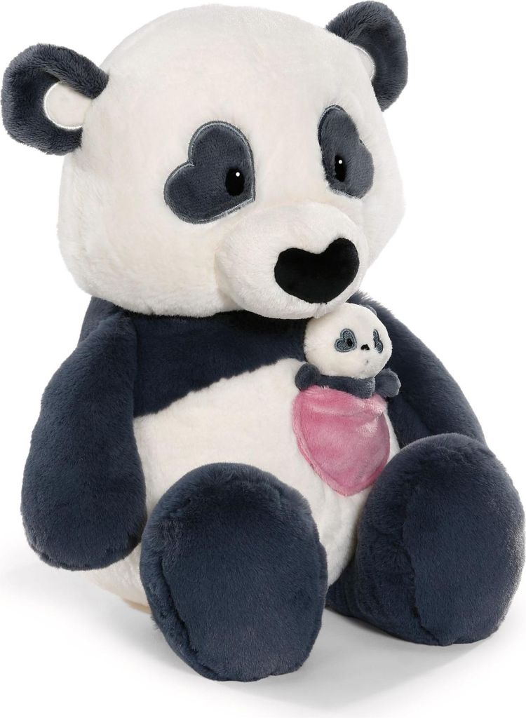 Nici-62612-Kuscheltier Love Panda mit Herztasche und Produktbild 