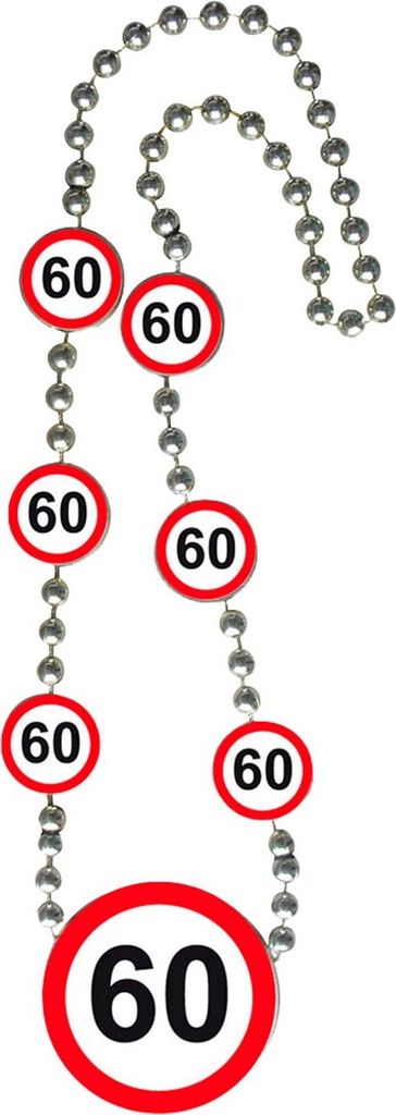 60. Geburtstag Verkehrsschild Kette Produktbild 