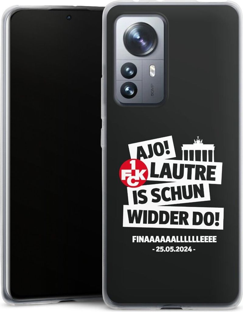 DeinDesign Slim Hülle für Xiaomi 12 Pro 5G Silikon Case Ultra Dünn Handyhülle 1. FC Kaiserslautern 1. FCK Pokal Finale 2024