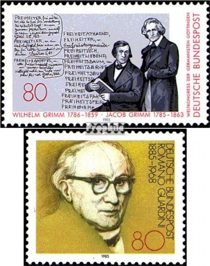 Briefmarken BRD (BR.Deutschland) 1985 Mi 1236,1237 (kompl.Ausg.) postfrisch 200.Geburtstag der Brüder Grimm