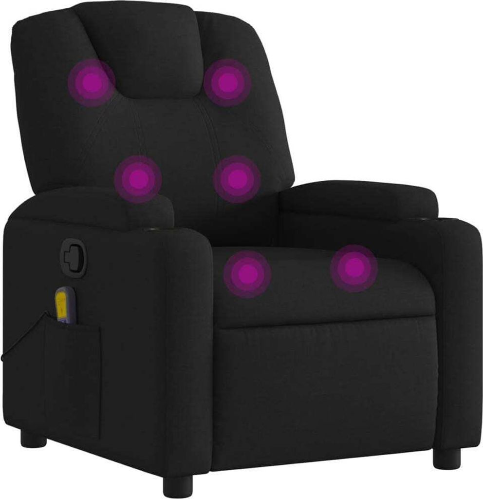 Massagesessel Schwarz Stoff