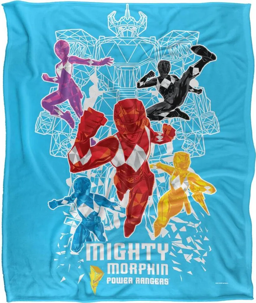 Couverture Power Rangers TV19025 Multicolore Douceur et Taille Unique