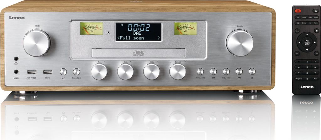 Lenco DAB+ Radio DAR-281WDSI in argento, FM, Lettore CD, Immagine del prodotto 