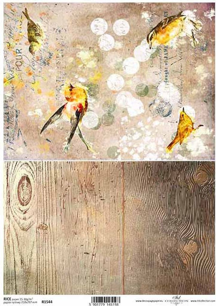 ITD Reispapier Decoupage Bastelpapier Serviettentechnik-R1544 - A4