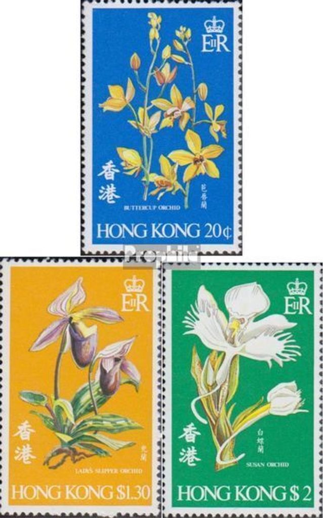 Briefmarken Hongkong 1977 Mi 341-343 (kompl.Ausg.) postfrisch Orchideen