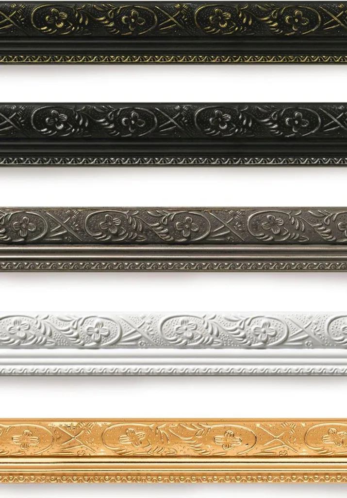 Cornice Walther Barock 30x40 CR040B Legno Nero Argento per Foto Arte - 6