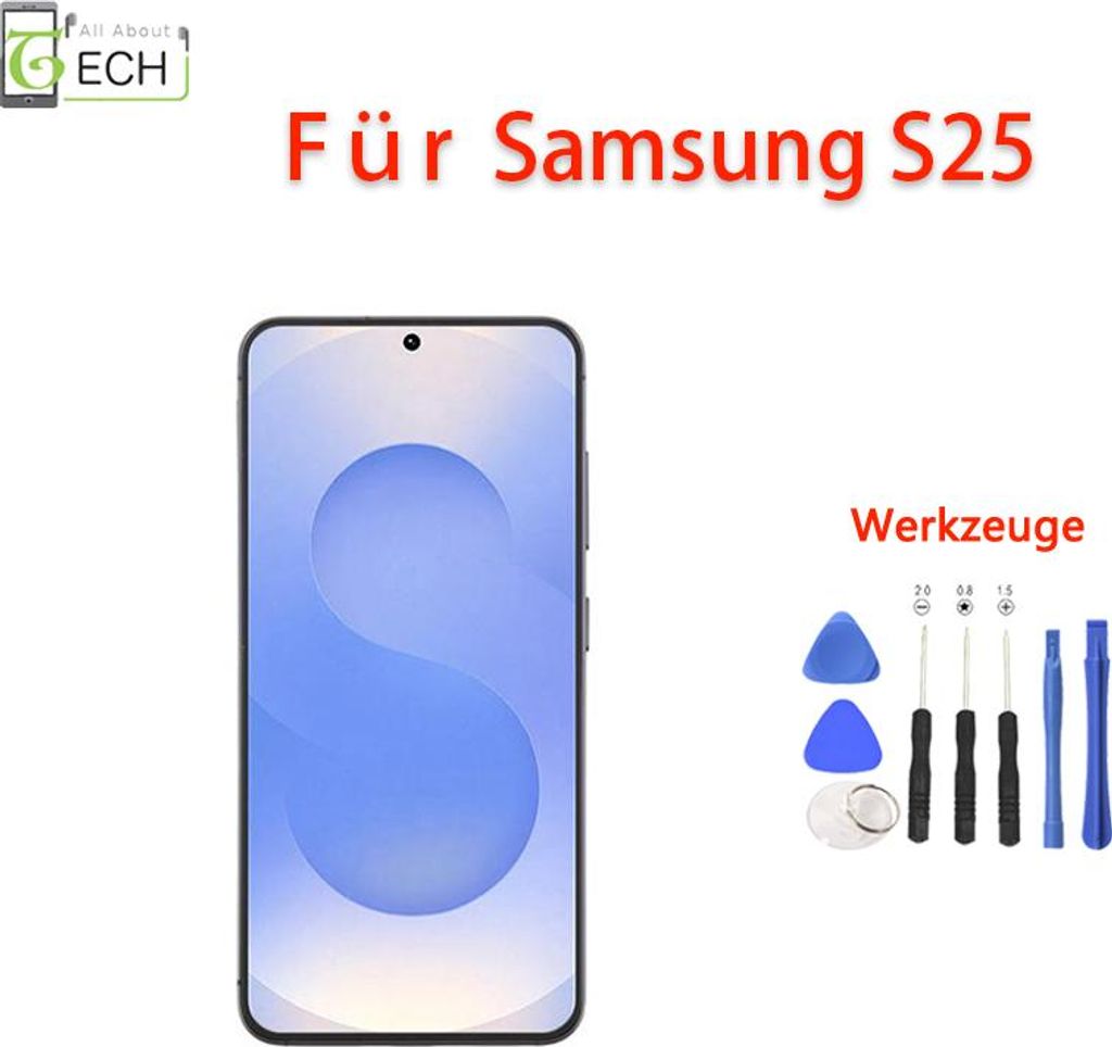 Original Samsung Galaxy S25 S931 LCD Display mit Rahmen Touchscreen Bildschirm