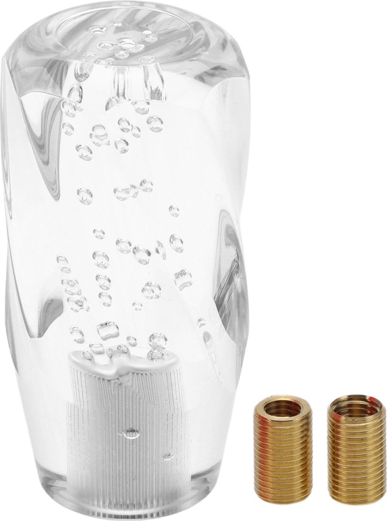 Auto Schaltknauf 10cm Langlebig | Vorderer Schalthebelknauf Universal fš¹r Automatik- und Schaltfahrzeuge Acryl Klar mit 2 Adaptern 1 Set