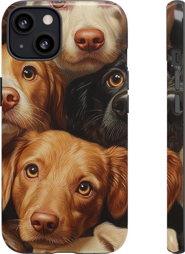 Lebensechte Hunde-Gesichter – Hülle Kompatibel mit iPhone 13