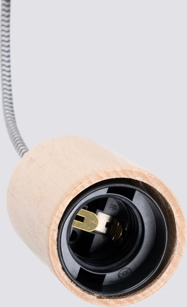 Applique NIMBI E27 Sollux: Design Minimal in Legno 55cm con Switch - 4