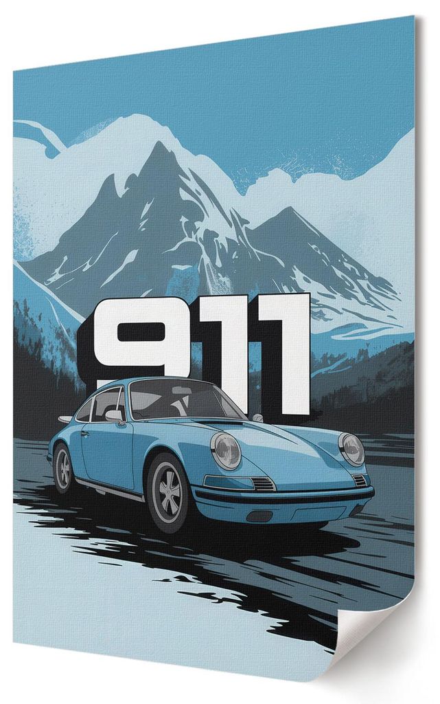Bergfahrt- Kunstdruck A3 (29x42 cm) - Modern, Retro- Wandbild für Wohnzimmer Schlafzimmer & Flur, Modernes Poster Wanddeko, Ungerahmt
