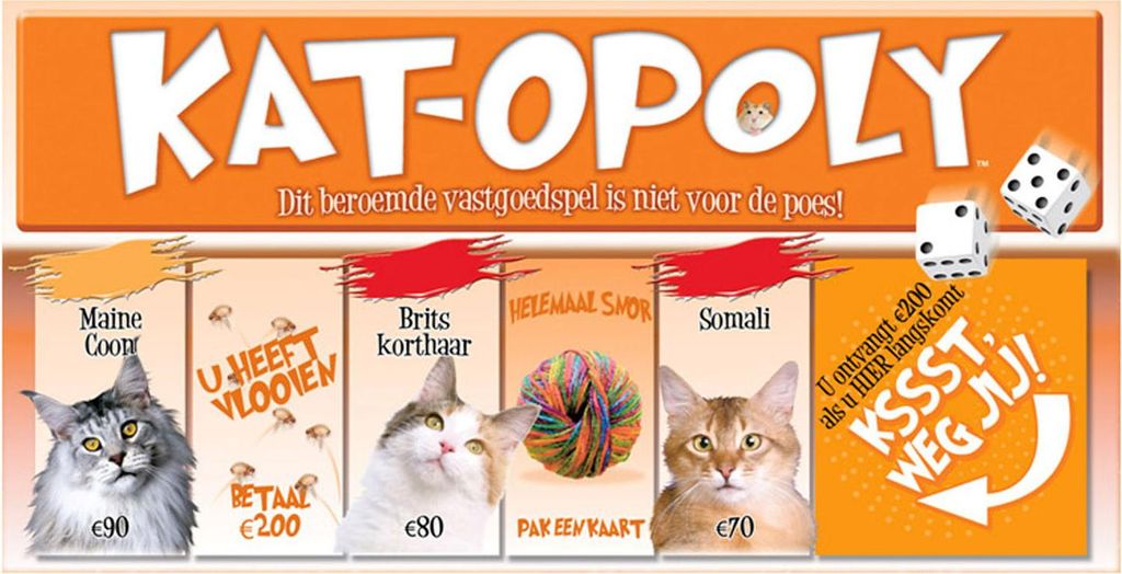 Kat-Opoly Gesellschaftsspiel Katzenbrettspiel Familienspaß