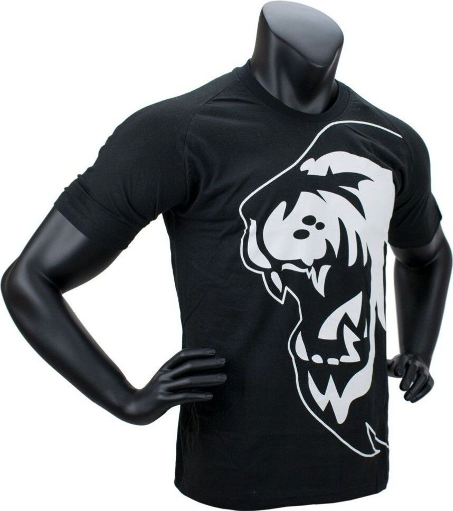 Super Pro T-Shirt Lion Logo Schwarz/Weiß-140