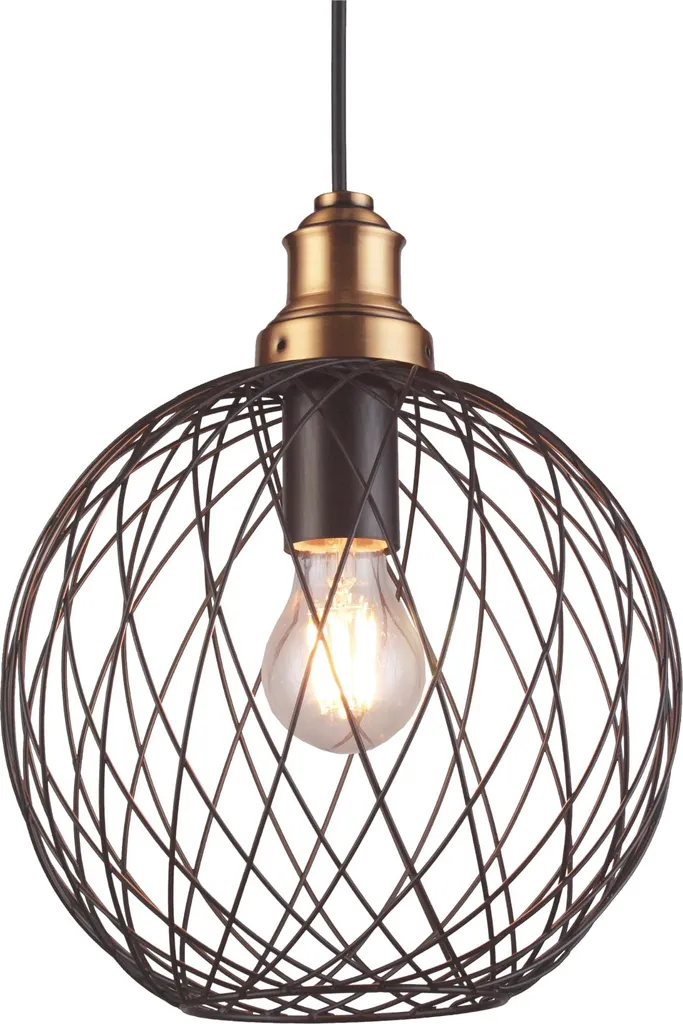 Plafonnier Compact Viela 1 Noir Or 25 cm E27 Solution Petit Espace Chic