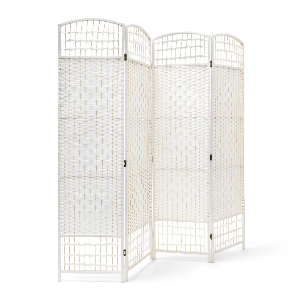 Cacher un débarras ou créer une chambre : Paravent Relaxdays 4 volets