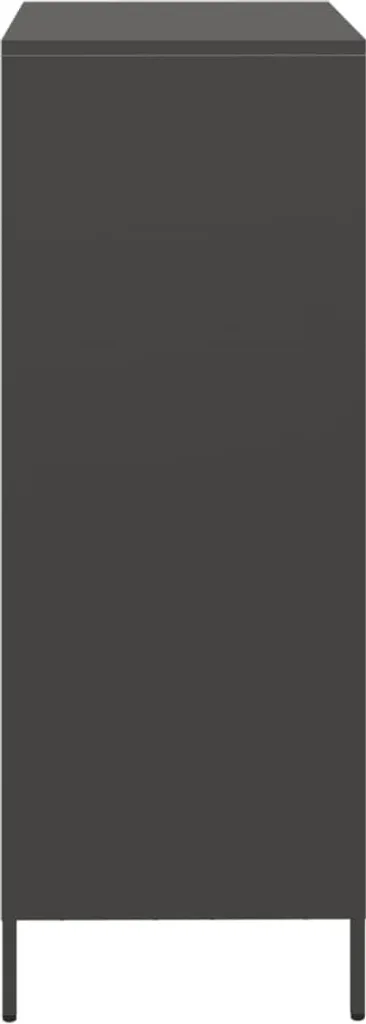 vidaXL Credenza nera 68x39x103,5 cm acciaio - 6