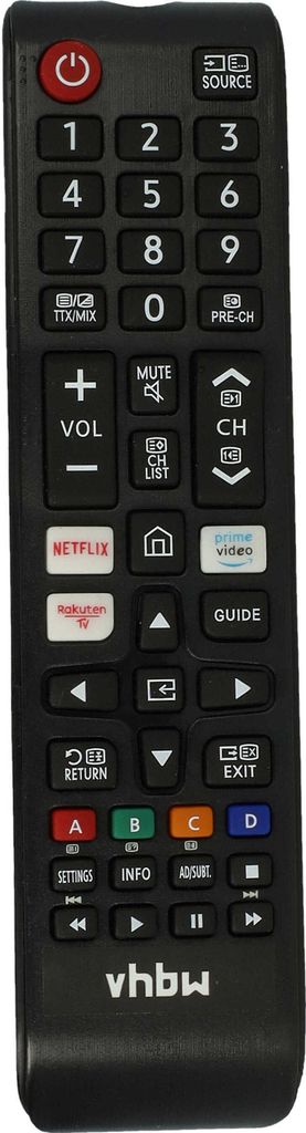 vhbw Fernbedienung kompatibel mit Samsung UE58RU7179, UE55RU7170, UE55RU7170UXZT, UE55RU7179UXZG, UE55RU7179 Fernseher, TV - Ersatzfernbedienung