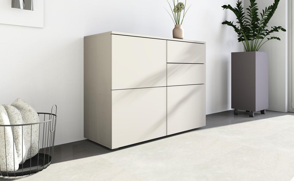 Kommode "Rova" 3-türig, kaschmir Produktbild 