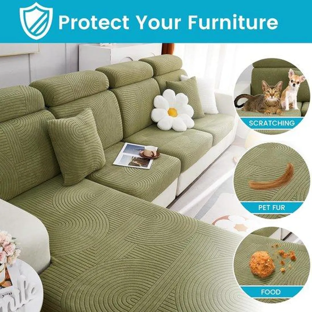 Panier pour chien grand format en tissu vert extensible 89x89x20 cm