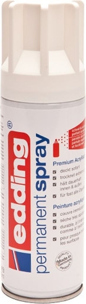 Acryl-Farblack Permanentspray verkehrsweiß seidenmatt RAL9016 Packung mit 6 Stück