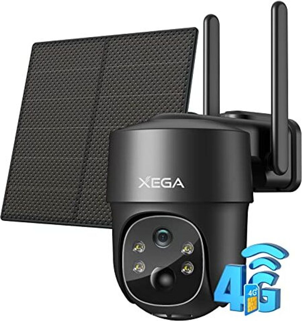 Xega 4G LTE Outdoor Solarüberwachungskamera SIM -Karte - 2K Produktbild 