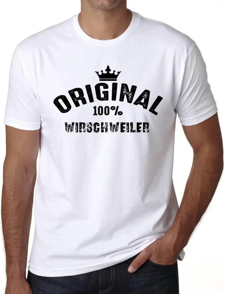 Herren Grafik T-Shirt Original 100% Wirschweiler Öko-Verantwortlich Vintage Jahrgang Kurzarm Lustige Druck Geburtstag Geschenk Mann