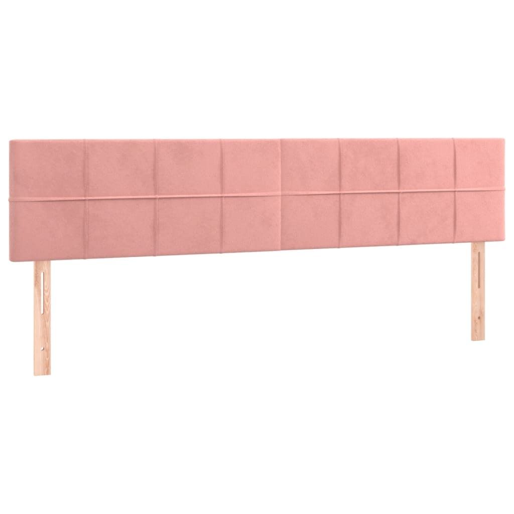 vidaXL Kopfteile Rosa 160x5x78/88 cm Samt