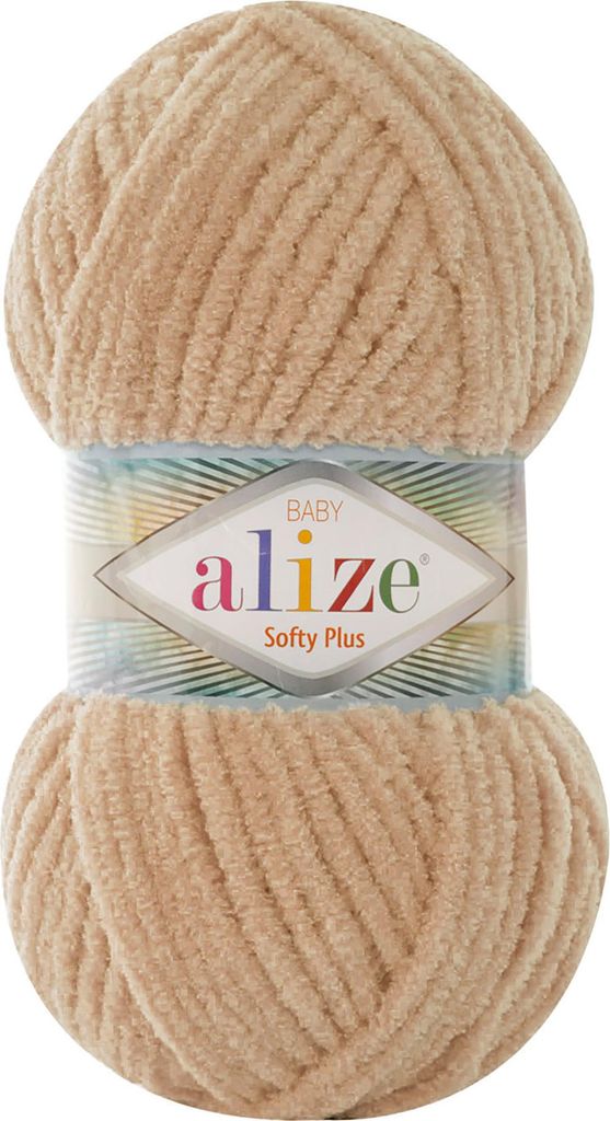 100g Kuschelgarn Alize Softy Plus Baby Oeko-Tex 100 Strickgarn Kuschelwolle Babywolle bisquit