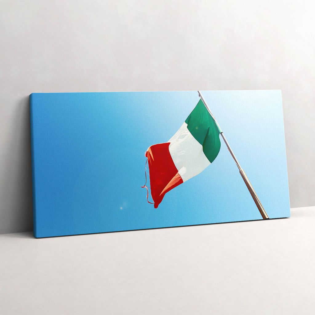 Flagge von Italien – Leinwandbild Wandbild – 100x50 cm – Leinwandbilder – Wandbilder – Schlafzimmer – Flur
