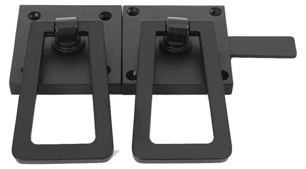 Verrou de Sécurité Extérieur Antirouille Noir pour Porte de Jardin