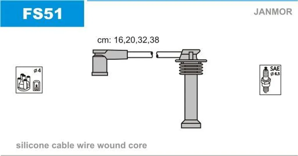 Set Cavi Accensione JANMOR FS51 - Ricambio Certificato OE 1335371
