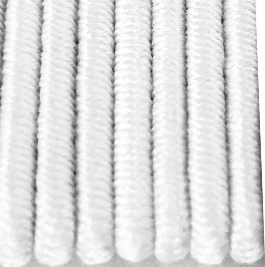 Rundgummi in vielen Farben - 20m - Ø2mm ( 10 x 200cm ), Weiß Hutgummi Gummikordel