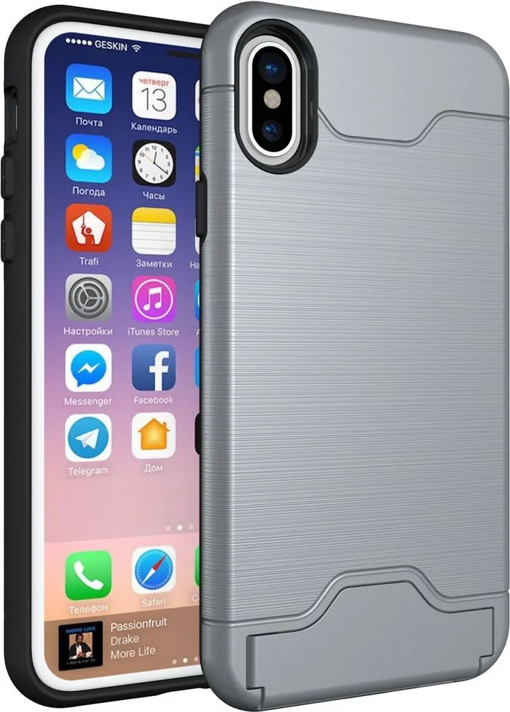 Custodia Protettiva iPhone X Silicone Premium | Slot Carte RFID Ready