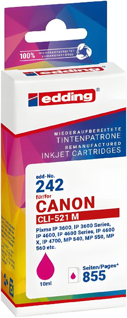 Tintenpatrone EDD-242 ersetzt Canon CLI-521M