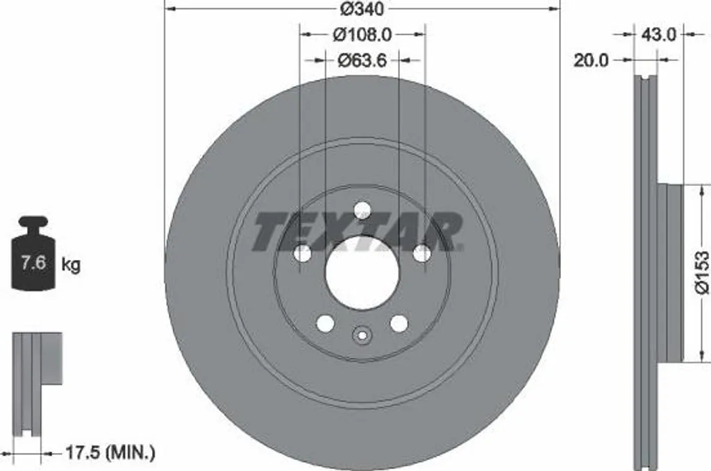 Fini les vibrations au freinage XC90 disque Textar 92304503 premium